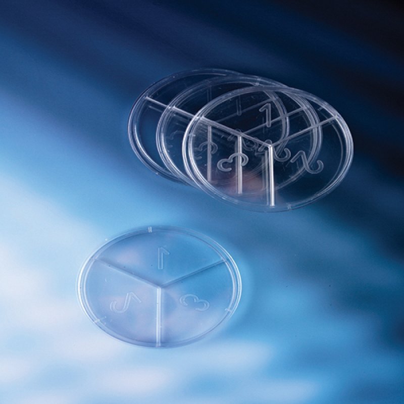 Petri Dishes 90mm Three Compartments
