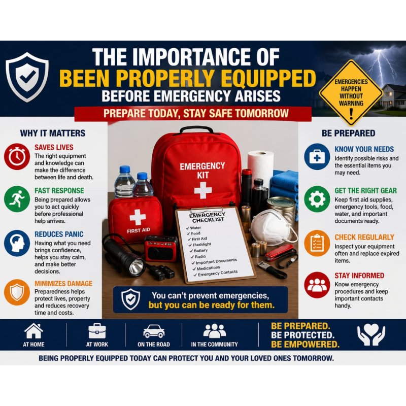 THE IMPORTANCE OF BEING EQUIPPED BEFORE EMERGENCY ARISES