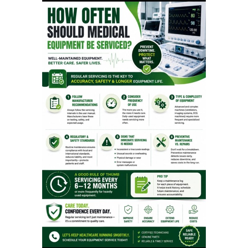 HOW OFTEN SHOULD MEDICAL EQUIPMENT BE SERVICED?